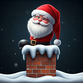 santa in chimney