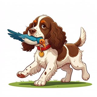 cartoon spaniel retriever