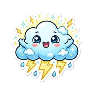 happy storm cloud