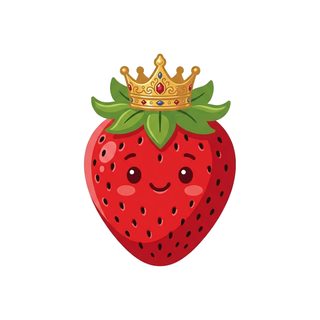strawberry king illustration