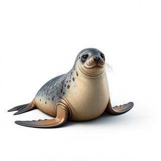 cute harbor seal