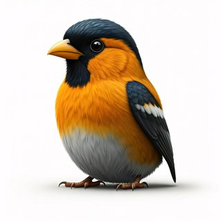 orange black bird