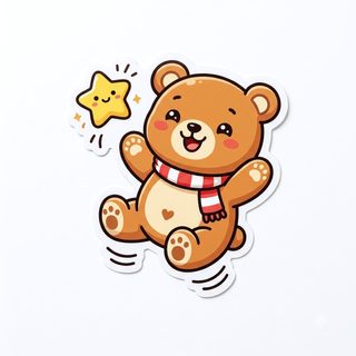 cute teddy sticker