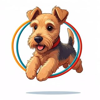 jumping terrier puppy