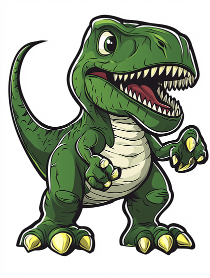 Cute Cartoon Tyrannosaurus Rex