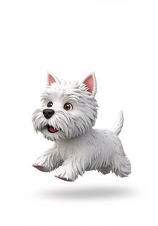 cartoon westie dog