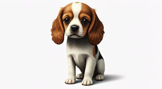 Cavalier Puppy Illustration