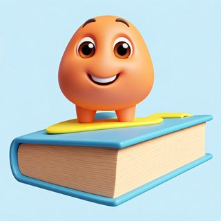 cute book character