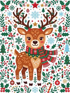 festive christmas reindeer
