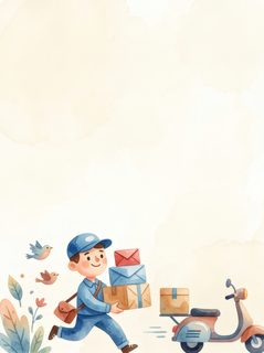 delivery courier illustration