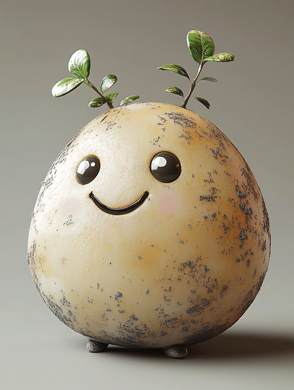 Cute Earthy Potato Character