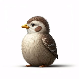 fluffy baby sparrow