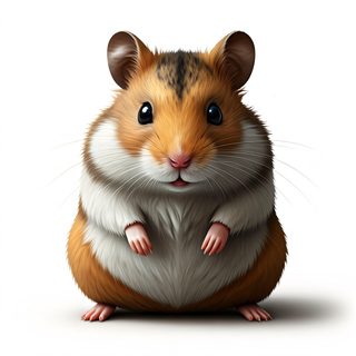 fluffy standing hamster