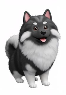 fluffy dog character