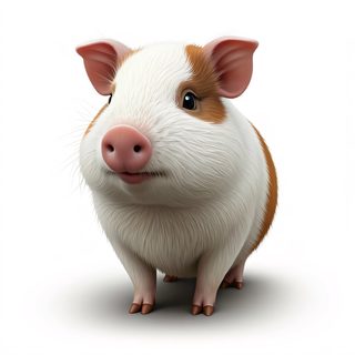cute fluffy pig
