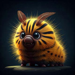 fluffy tiger caterpillar