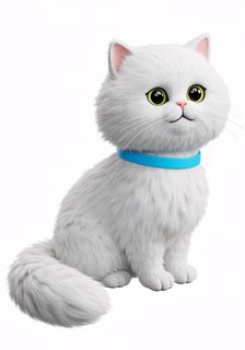 fluffy white kitten
