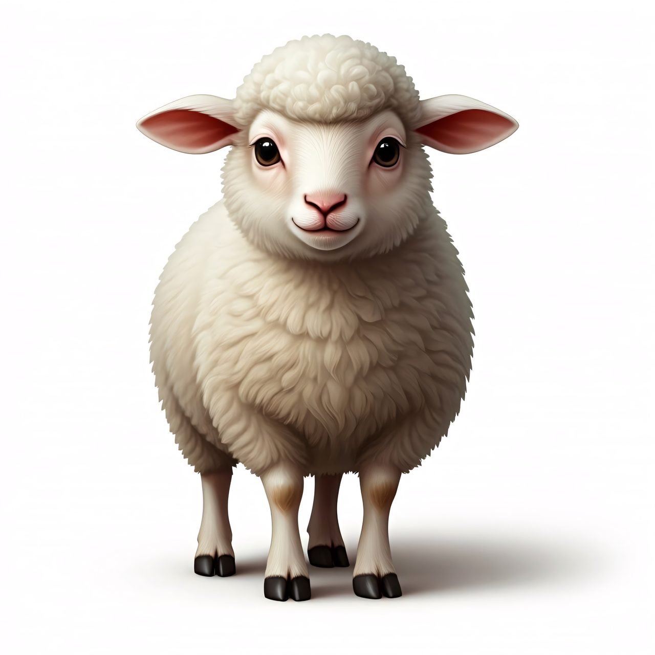 fluffy white lamb