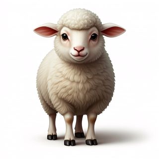 fluffy white lamb