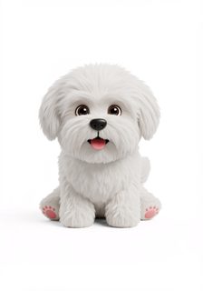 fluffy white puppy