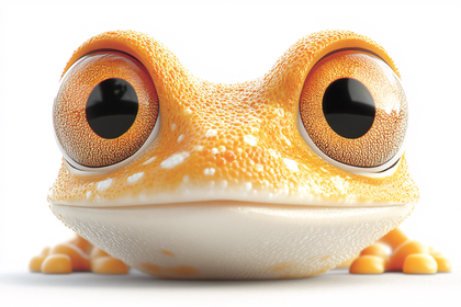 Cute Frog Face Close-Up