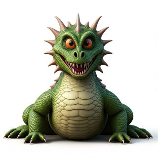cute green dragon