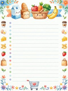 grocery list stationery