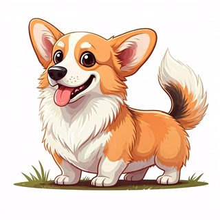 happy corgi puppy