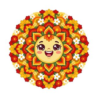 cute sun mandala