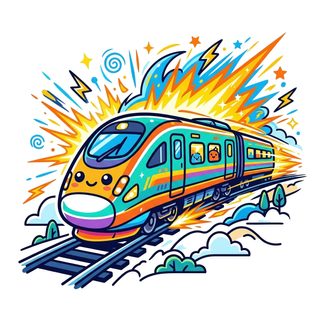 cute high speed train