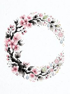kawaii sakura wreath