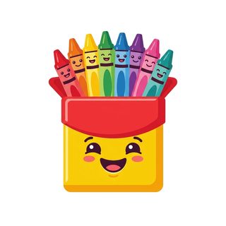 kawaii crayons box
