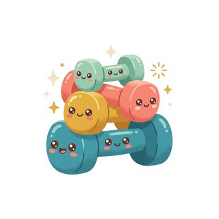 kawaii-dumbbells-stack