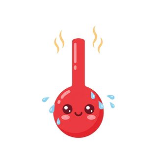 kawaii thermometer character