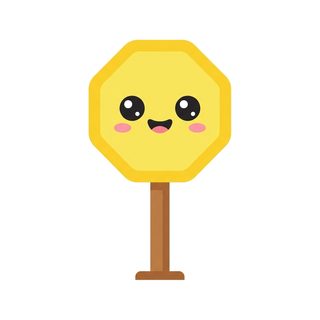 kawaii road sign