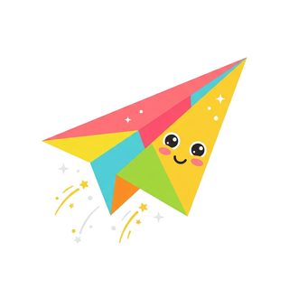 cute paper airplane