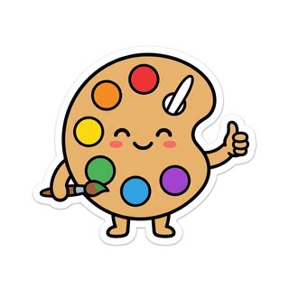 kawaii paint palette