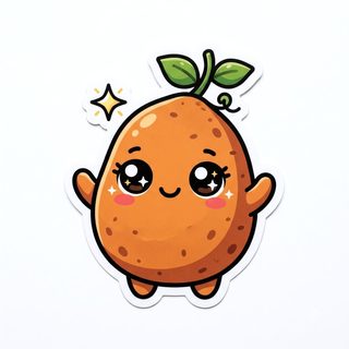 kawaii potato sticker