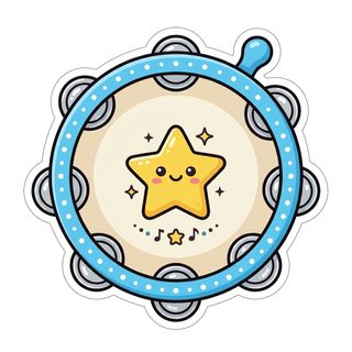 kawaii star tambourine