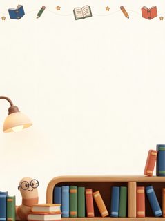 cute library background