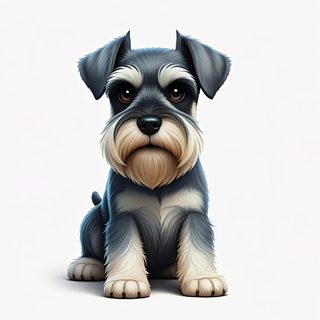schnauzer puppy portrait