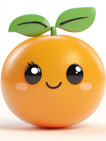 Cute Orange Fruit Emoji
