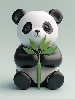 Cute Panda Eating Bamboo
