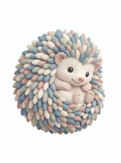 pastel hedgehog character