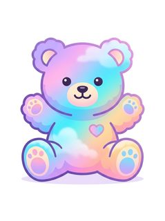 pastel cloud bear