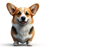 happy corgi puppy