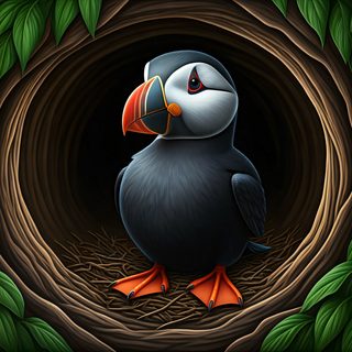 puffin-in-burrow