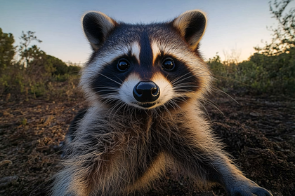 Cute Raccoon Close Up