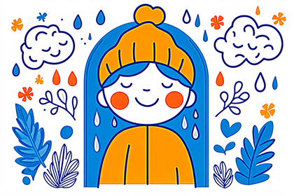 Cute Rainy Day Illustration