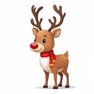 cute red-nosed reindeer